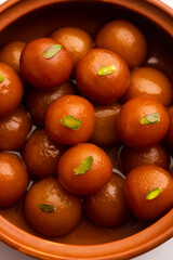 Gulab Jamun Indian sweet food for diwali or wedding