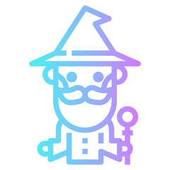 wizard line icon