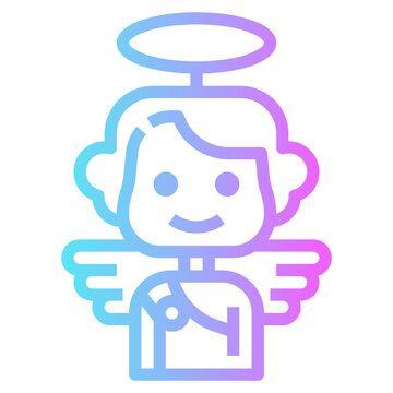 angel line icon