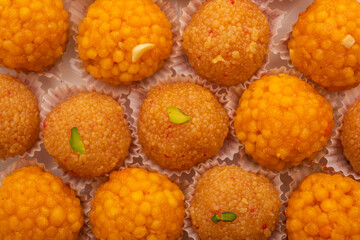 Motichoor Laddoo or bundi laddu