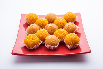 Motichoor Laddoo or bundi laddu