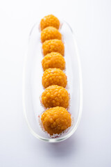 Motichoor Laddoo or bundi laddu