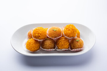 Motichoor Laddoo or bundi laddu