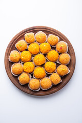 Motichoor Laddoo or bundi laddu