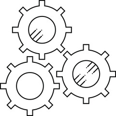 Cogwheel and development icon vector