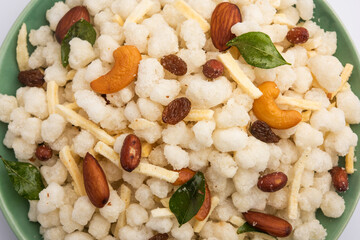 Sabudana Fried Chivda or farsan for Vrat or upwas