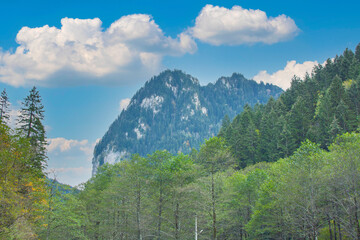 The back side of the mountain where the Sumela Monastery is located - obrazy, fototapety, plakaty