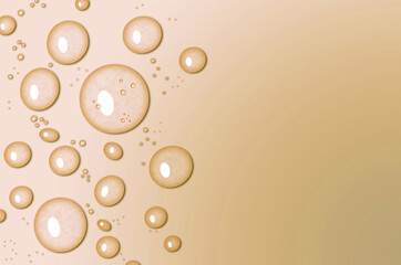 Drops of water on a clear background