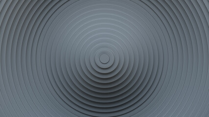Fototapeta na wymiar Gray concentric rings with ripple effect 3D render