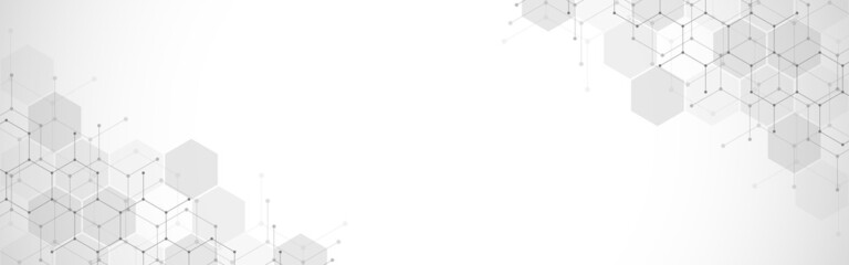 Abstract geometric background with a hexagon pattern. Hexagonal shape design elements for a banner or website header template