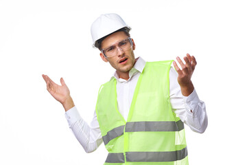 engineer in working uniform protective clothing construction