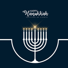 Abstract concept of Happy Hanukkah.Festival of lights.vector illustration