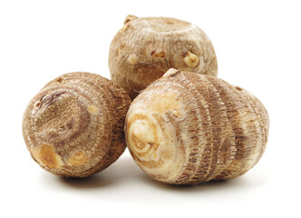 Taro on a white background