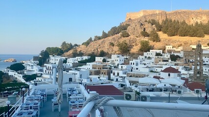 sunset in Lindos
