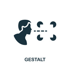 Gestalt icon. Monochrome sign from psychotherapy collection. Creative Gestalt icon illustration for web design, infographics and more