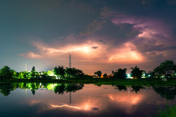 lightning in a rainstorm