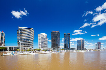 Fototapeta premium Yarra's Edge Marina in Melbourne Australia