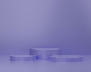 3d rendering. 3d background products minimal podium scene with beige pedestal. display background 3d rendering with podium. stand to show cosmetic products 3d. Stage showcase on pedestal studio.