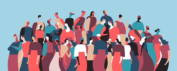 Gruppo di persone della comunità che parlano e interagiscono tra di loro