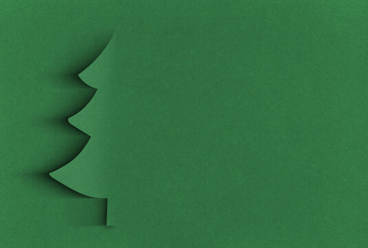 Christmas tree cut in paper