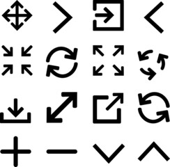 Fototapeta premium Arrows set. Arrow for the website and app. Line with Editable stroke