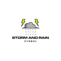 Clean and clear logo about storm and rain.
EPS 10, Vector.