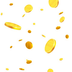 Gold coins falling