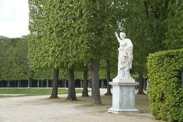 statue in the park of palace