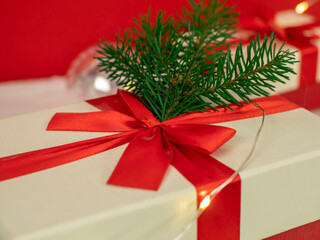 Christmas gifts composition. Merry Christmas.
