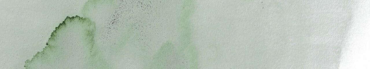 Watercolor Paint Texture Background Banner with pastel Green Color