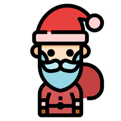 Santa Claus line icon