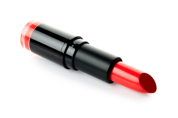 Red lipstick isolated on white background