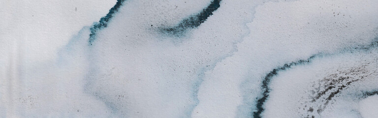 Watercolor Paint Texture Background Banner with different shades of Blue Color