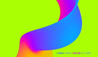 3D abstract wavy background with modern gradient colors. Motion sound wave. Vector illustration for banner, flyer, brochure, booklet, presentation or websites design.