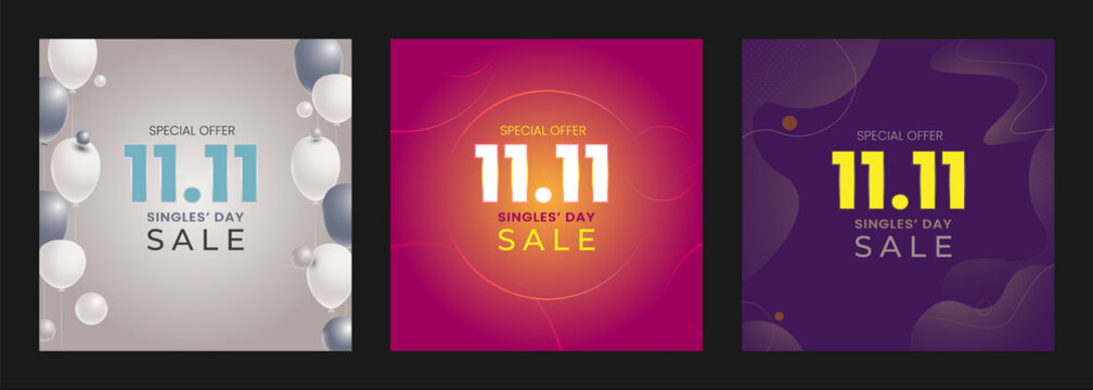 November 11 Singles Day Sale Banner Collection