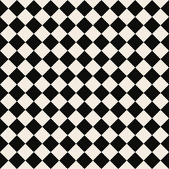 black and white checkered rhombus pattern vector background