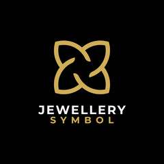 Luxury Flower Symbol for Jewelry Logo Design Vector