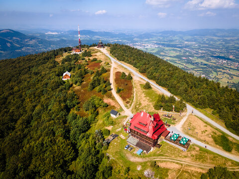 Radhost: Mountain summit with house and transmitter
