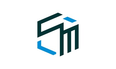 logo design C&M letter icon
