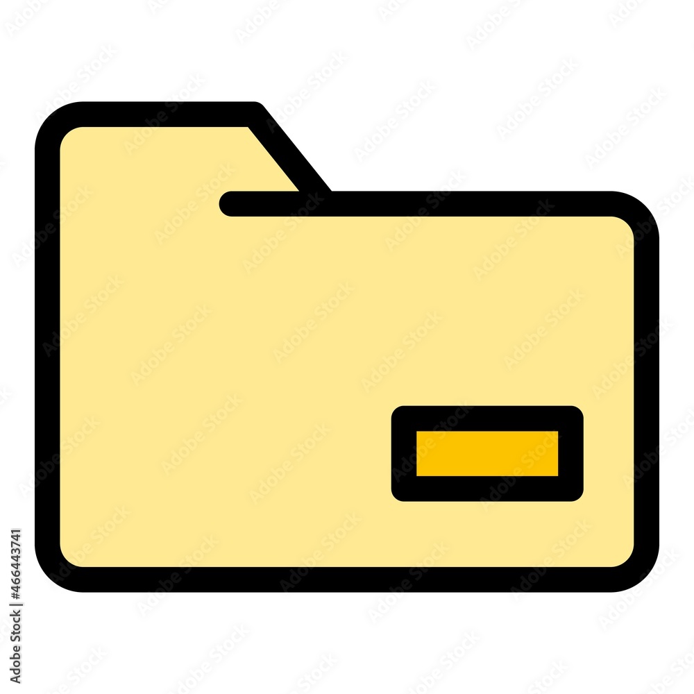 Poster file folder store icon. outline file folder store vector icon color flat isolated
