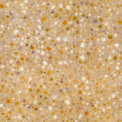 Seamless modern abstract terrazzo pattern swatch. High quality illustration. Random trendy confetti design for textile print or interior design or floor. Colorful micro speckle tile mosaic material.