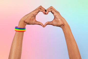 Heart hand gesture LGBTQ+ ally campaign