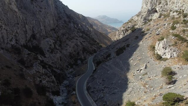 Picturesque belfry of the old orthodox church of Saint Nicholas the Wonderworker, built in the rock.Crete island. Greece.Europe.