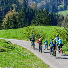 Fototapeta premium Radausflug rund um Oberstdorf.