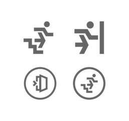 Exit sign. Public navigation sign vector icon