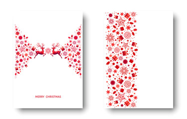 Christmas and Happy New Year red pattern. .