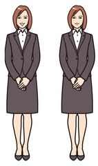 リクルートスーツの女性