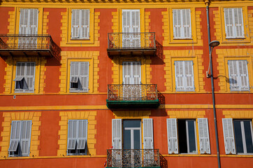 Typical old house at Nice in France