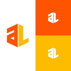 Obraz premium Initials logo vector letter AL. modern and clean design with contemporary colors