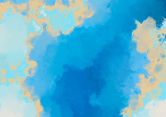 Obraz premium 幻想的な水彩の水色テクスチャ背景 